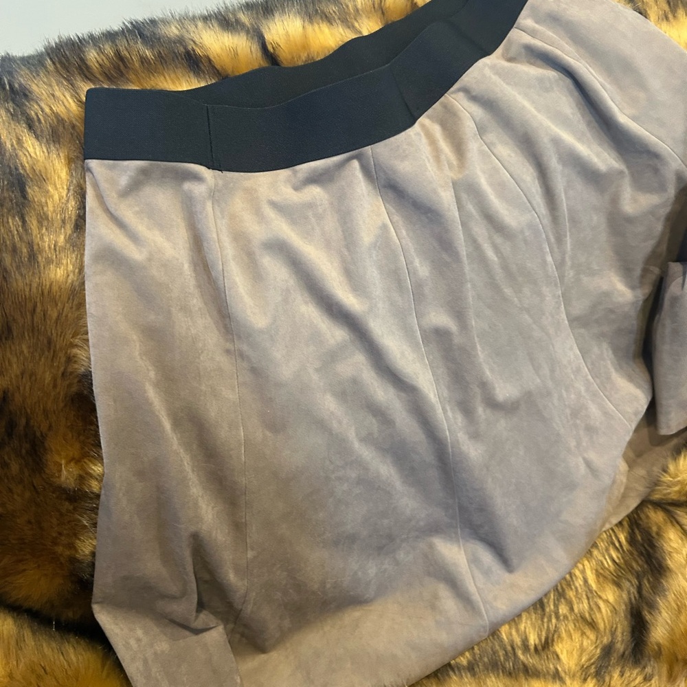 Alfani faux suede Skirt with stretchy Waistband
